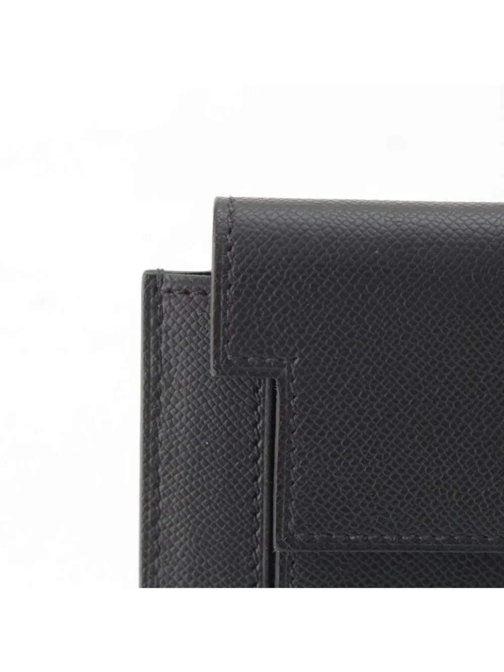 Hermes Kelly Pocket Compact Veau Madame Coin Purse Black